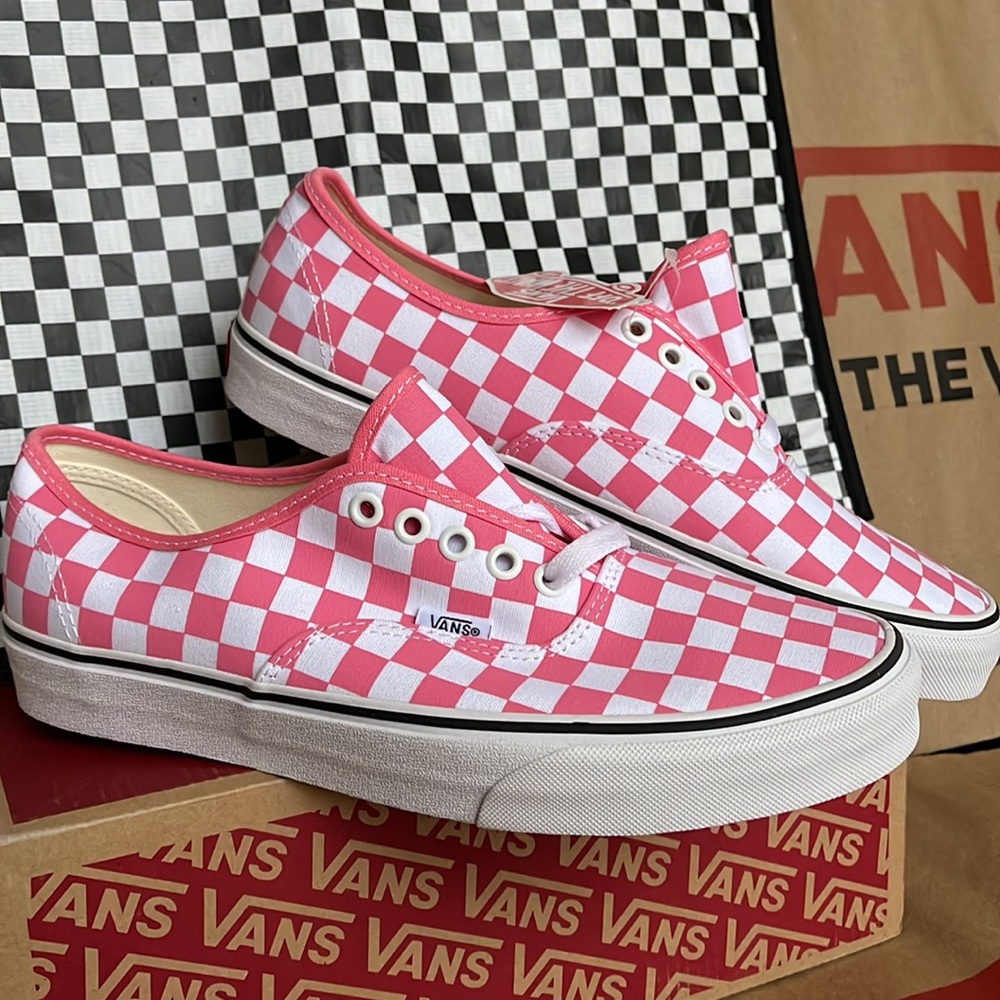 Vans Authentic Checkerboard Pink Lemonade/True White WMNS sneakers - Picture 6 of 16